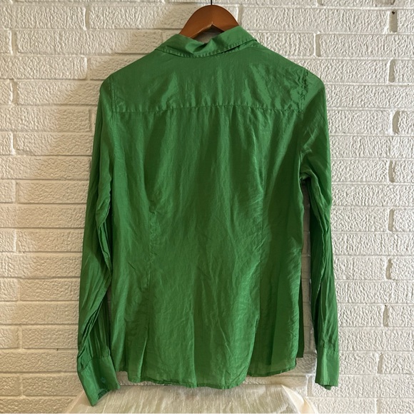 Green j. Crew silk cotton blend Shirt - Picture 6 of 6